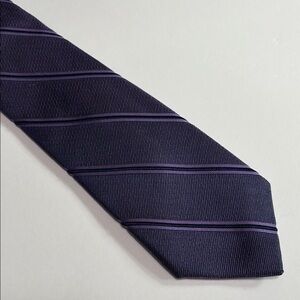 MICHAEL Michael Kors Purple Silk striped Tie 59 X 3